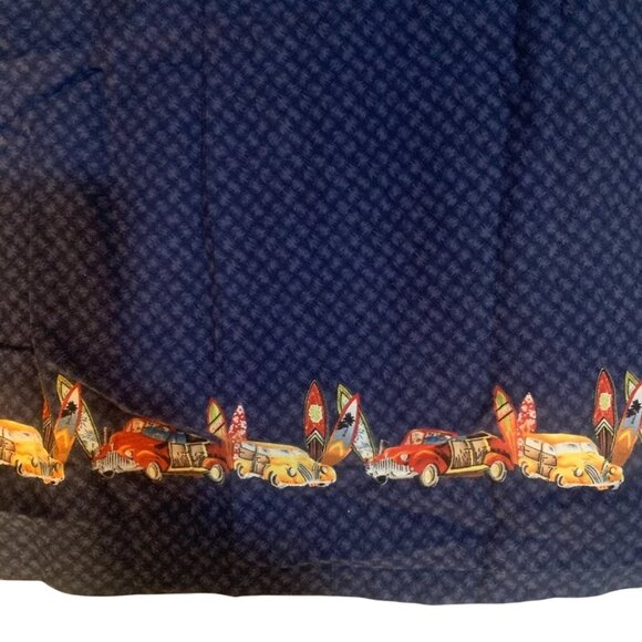 PALMWAVE HAWAIIAN BUTTON FRONT SHIRT-VINTAGE CARS, SURF BOARDS, PALM TREES L? - Picture 6 of 10